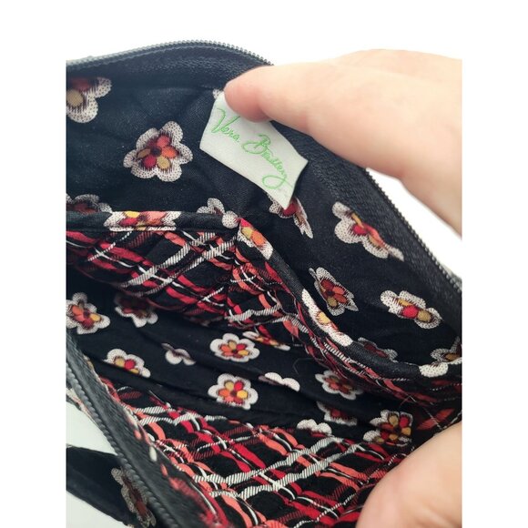 VERA BRADLEY Retired Pirouette Floral Black Purse Mini Hobo Handbag Cottagecore - Picture 6 of 7